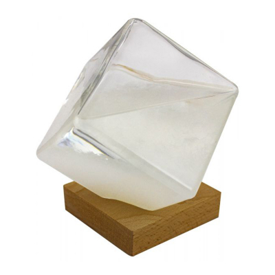 Baromètre verre Cube à cristaux (3)