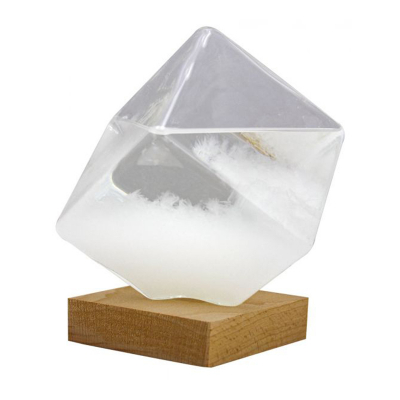 Baromètre verre Cube à cristaux (2)