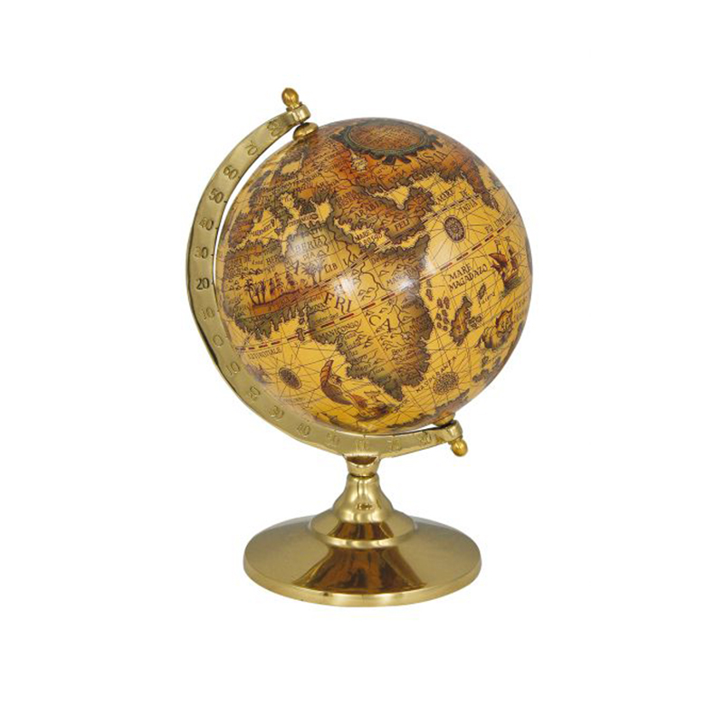 Globe Terrestre antique avec support laiton