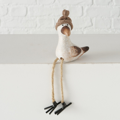 Figurine mouette à bonnet bord d'étagère "Simon" (4)