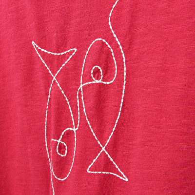 T-shirt BATELA poissons brodés (5)