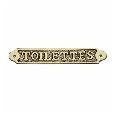 Plaque de porte laiton "Toilettes" (2)