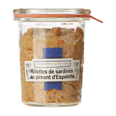 Pot Weck Rillettes de Sardines au Piment d'Espelette CONSERVERIE DES SAVEURS (2)