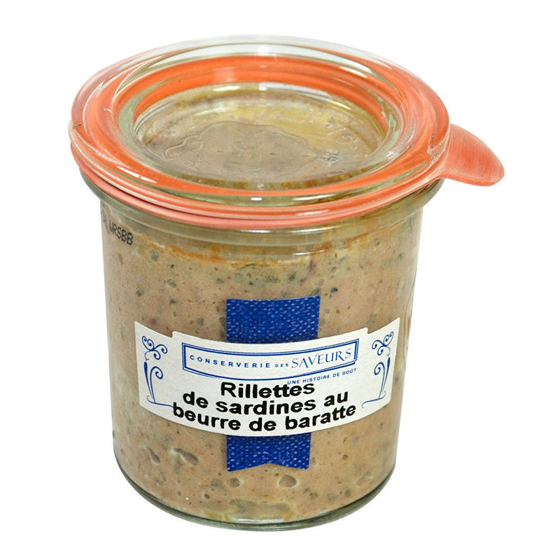 Pot Weck Rillettes de Sardines au Beurre Baratte CONSERVERIE DES SAVEURS