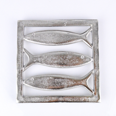 Dessous de plat nickel "3 poissons" (3)