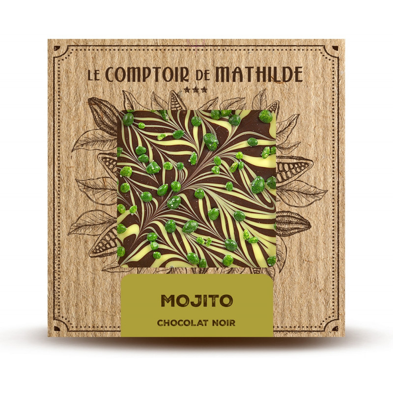 Tablette Chocolat Noir façon Mojito LE COMPTOIR DE MATHILDE