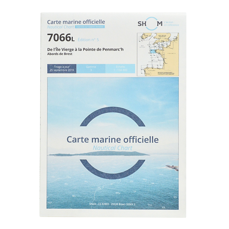 Carte marine Shom 7066L - De l'Île Vierge à la Pointe de Penmarc'h