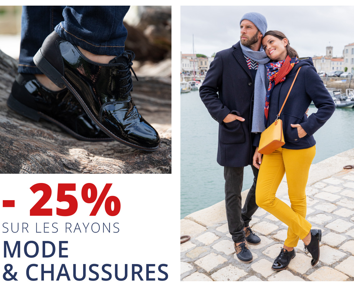 ventes privées : 25% sur la mode et les chaussures